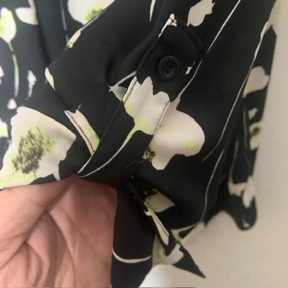 Vera Wang Floral Flowy Classic Workwear Business Casual Blouse - Size XXL - Picture 7 of 7